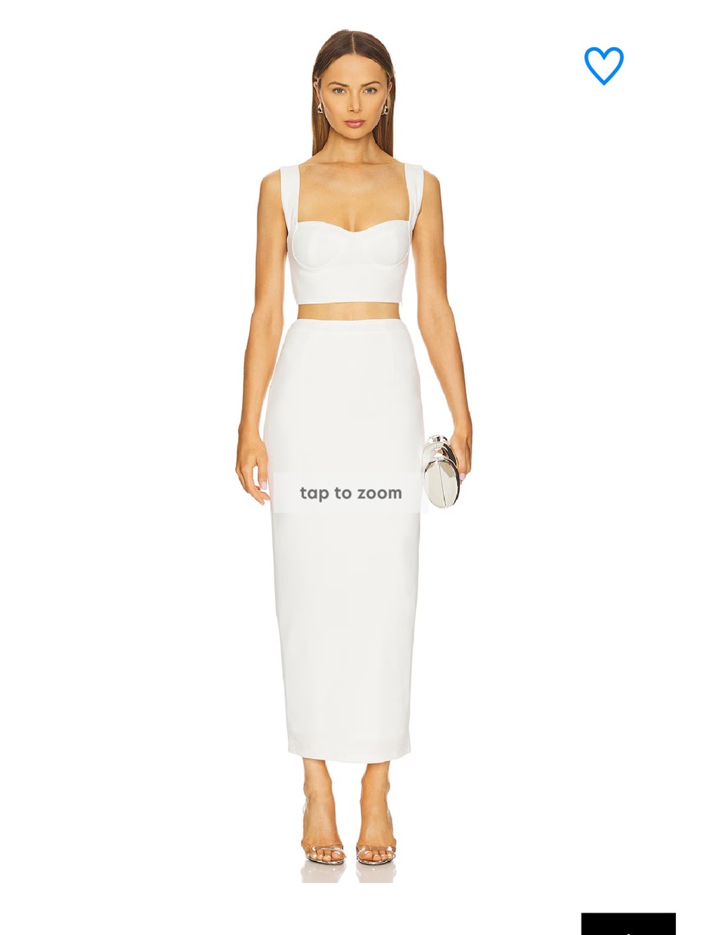 superdown White Two-Piece Maxi Set